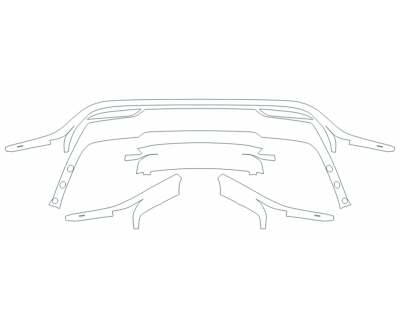 PAINT PROTECTION KIT - 2024 TESLA MODEL 3 PERFORMANCE REAR DIFFUSER - PRECUT PPF CLEAR BRA WRAP