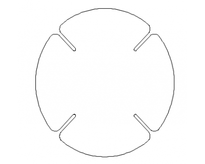 4 Door Handle Cups (round shape)
