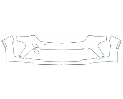 PAINT PROTECTION KIT - 2025 CADILLAC CT4 V-SERIES BLACKWING BUMPER (NO CARBON FIBER) WITH SENSORS - PRECUT PPF CLEAR BRA WRAP