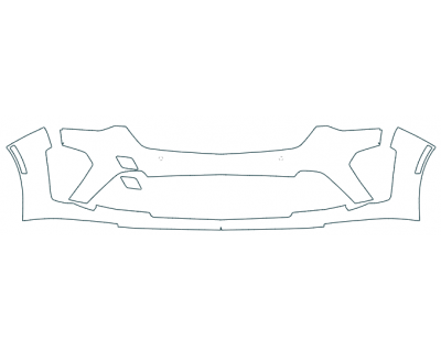 PAINT PROTECTION KIT - 2025 CADILLAC CT4 V-SERIES BLACKWING BUMPER (NO CARBON FIBER) - PRECUT PPF CLEAR BRA WRAP