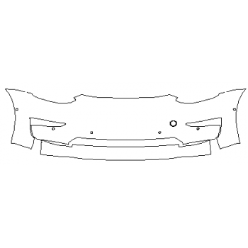 PAINT PROTECTION KIT - 2020 TESLA MODEL 3 BUMPER WITH SENSORS - PRECUT PPF CLEAR BRA WRAP
