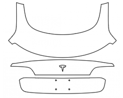 2019 TESLA MODEL 3 Full Trunk (no spoiler)