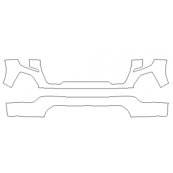 PAINT PROTECTION KIT - 2019 GMC SIERRA 1500 DENALI BUMPER - PRECUT PPF CLEAR BRA WRAP