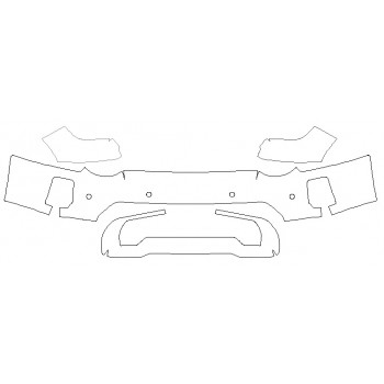 Precut PPF Kit – Clear Bra Paint Protection Film PAINT PROTECTION KIT - 2020 GMC SIERRA 2500 DENALI BUMPER WITH SENSORS - INVISIBLEMASK - 3M PAINT PROTECTION