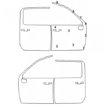 PAINT PROTECTION KIT - 2020 GMC SIERRA 2500 DENALI FULL DOORS - INVISIBLEMASK - 3M PAINT PROTECTION