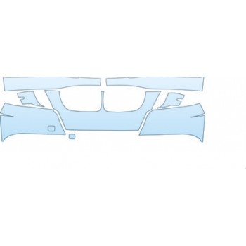 PAINT PROTECTION KIT - 2007 BMW 335 XI SEDAN BUMPER KIT (LESS COVERAGE - SIDES NOT COVERED) - PRECUT PPF CLEAR BRA WRAP