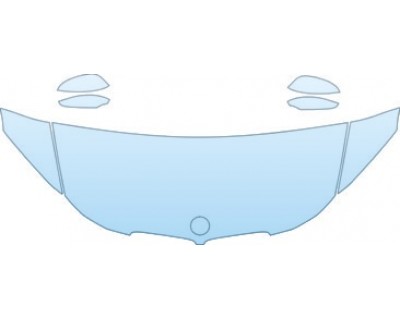 2007 BMW 328 XI SEDAN Hood Fender Mirror Kit - PRECUT PPF CLEAR BRA WRAP
