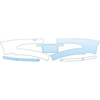 PAINT PROTECTION KIT - 2005 BMW 7 SERIES I BOTTOM MID BUMPER PLATE CUT OUT KIT - PRECUT PPF CLEAR BRA WRAP