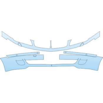 PAINT PROTECTION KIT - 2008 BMW 750 I BUMPER WITH LICENSE PLATE CUT OUT KIT - PRECUT PPF CLEAR BRA WRAP