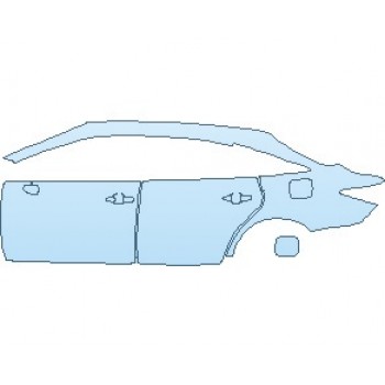 PAINT PROTECTION KIT - 2021 TOYOTA AVALON TRD REAR QUARTER PANELS AND DOORS LEFT SIDE - PRECUT PPF CLEAR BRA WRAP