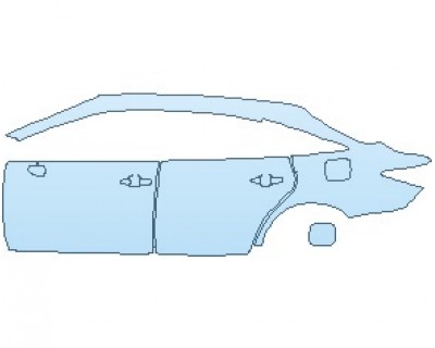 PAINT PROTECTION KIT - 2023 TOYOTA AVALON TRD REAR QUARTER PANELS & DOORS LEFT SIDE - PRECUT PPF CLEAR BRA WRAP