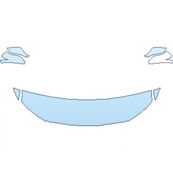 PAINT PROTECTION KIT - 2022 TOYOTA AVALON TRD HOOD 18 INCH (NO WRAPPED EDGES) - PRECUT PPF CLEAR BRA WRAP