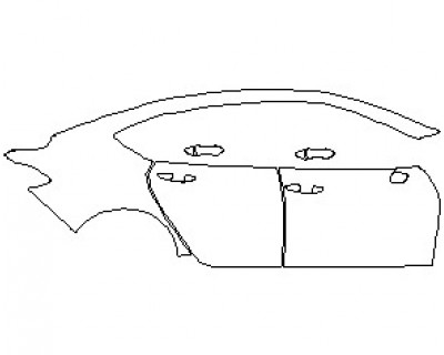 2022 ACURA TLX BASE REAR QUARTER PANEL AND DOORS RIGHT SIDE