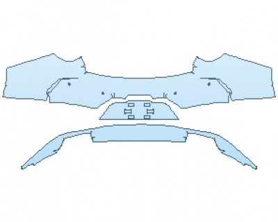 2021 ACURA TLX BASE REAR BUMPER WITH SENSORS