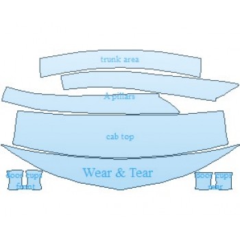 PAINT PROTECTION KIT - 2025 ACURA TLX BASE COMMON WEAR AREA KIT - PRECUT PPF CLEAR BRA WRAP