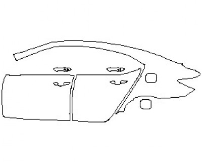 2022 ACURA TLX BASE REAR QUARTER PANEL AND DOORS LEFT SIDE