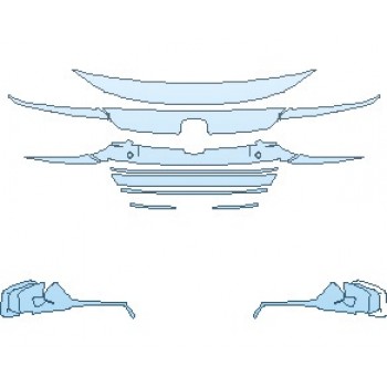 2022 HONDA ACCORD LX GRILLE AND TRIM WITH SENSORS