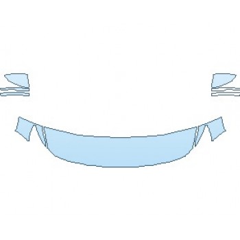 PAINT PROTECTION KIT - 2023 HONDA ACCORD HYBRID EX-L HOOD 18 INCH (NO WRAPPED EDGES) - PRECUT PPF CLEAR BRA WRAP