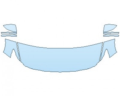 PAINT PROTECTION KIT - 2023 HONDA ACCORD HYBRID EX-L HOOD (NO WRAPPED EDGES) - PRECUT PPF CLEAR BRA WRAP