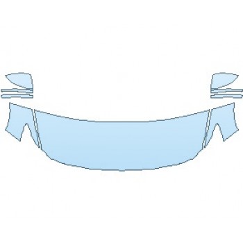 PAINT PROTECTION KIT - 2023 HONDA ACCORD HYBRID EX-L HOOD (WRAPPED EDGES) - PRECUT PPF CLEAR BRA WRAP