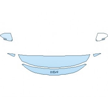 PAINT PROTECTION KIT - 2023 KIA SELTOS EX HOOD 18 INCH (WRAPPED EDGES) - PRECUT PPF CLEAR BRA WRAP
