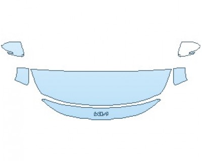 PAINT PROTECTION KIT - 2023 KIA SELTOS EX HOOD (NO WRAPPED EDGES) - PRECUT PPF CLEAR BRA WRAP