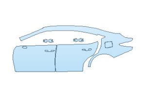 2021 LEXUS ES 350 LUXURY REAR QUARTER AND DOORS LEFT