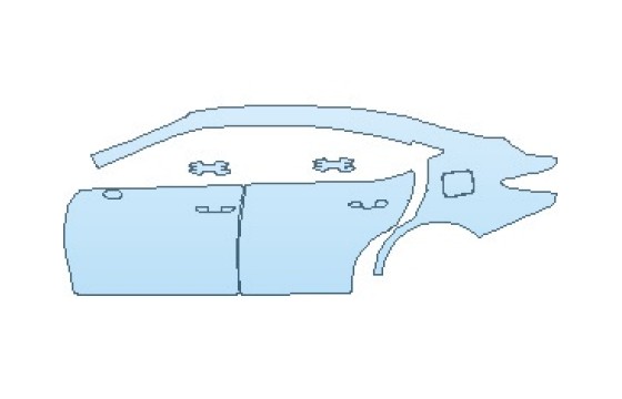 PAINT PROTECTION KIT - 2021 LEXUS ES 350 LUXURY REAR QUARTER AND DOORS LEFT - PRECUT PPF CLEAR BRA WRAP