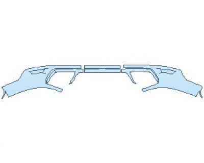 PAINT PROTECTION KIT - 2022 LAND ROVER RANGE ROVER SPORT SVR WITHOUT WHEEL FLARES LOWER REAR BUMPER - PRECUT PPF CLEAR BRA WRAP