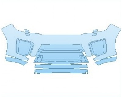 PAINT PROTECTION KIT - 2022 LAND ROVER RANGE ROVER SPORT SVR WITHOUT WHEEL FLARES BUMPER WITH WASHERS - PRECUT PPF CLEAR BRA WRAP