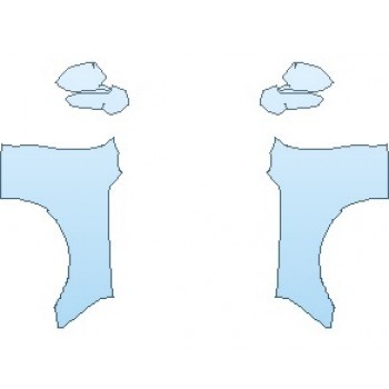 PAINT PROTECTION KIT - 2022 CHEVROLET CAMARO ZL1 CONVERTIBLE FULL FENDERS (WRAPPED EDGES) - PRECUT PPF CLEAR BRA WRAP