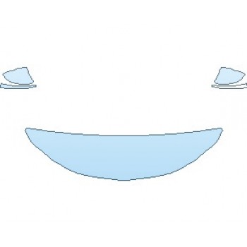 PAINT PROTECTION KIT - 2021 CHEVROLET TRAILBLAZER LS HOOD 18 INCH (NO WRAPPED EDGES) - PRECUT PPF CLEAR BRA WRAP