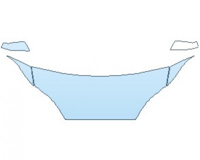 PAINT PROTECTION KIT - 2021 TESLA MODEL S P100D HOOD (WRAPPED EDGES) - PRECUT PPF CLEAR BRA WRAP