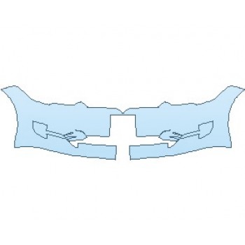 PAINT PROTECTION KIT - 2021 TESLA MODEL S 60D BUMPER WITH LICENSE PLATE - PRECUT PPF CLEAR BRA WRAP