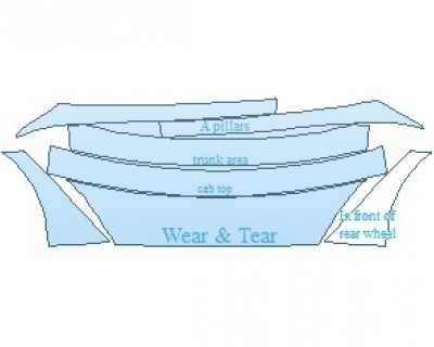 PAINT PROTECTION KIT - 2021 TESLA MODEL S P100D COMMON WEAR AREA KIT - PRECUT PPF CLEAR BRA WRAP