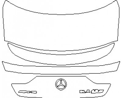 2020 MERCEDES CLA CLASS AMG 45 REAR DECK LID WITH AMG AND CLA 45 S EMBLEMS