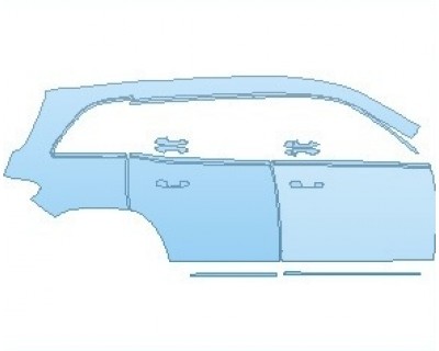PAINT PROTECTION KIT - 2022 MERCEDES GLB BASE REAR QUARTER AND DOORS WITH TRIM RIGHT - PRECUT PPF CLEAR BRA WRAP