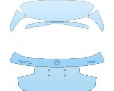 PAINT PROTECTION KIT - 2022 MERCEDES GLB BASE REAR HATCH WITH GLB250 AND 4MATIC EMBLEMS - PRECUT PPF CLEAR BRA WRAP