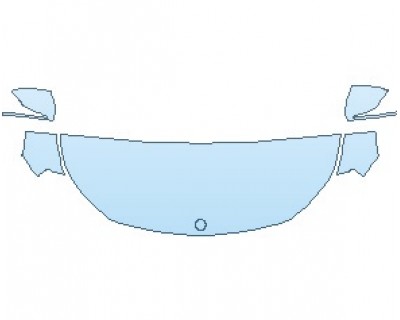 PAINT PROTECTION KIT - 2022 MERCEDES GLB BASE HOOD (WRAPPED EDGES) - PRECUT PPF CLEAR BRA WRAP