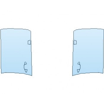 PAINT PROTECTION KIT - 2020 PORSCHE PANAMERA 4 E-HYBRID STANDARD WHEELBASE FRONT DOORS - PRECUT PPF CLEAR BRA WRAP