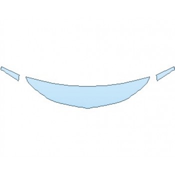 PAINT PROTECTION KIT - 2024 CHEVROLET EQUINOX RS HOOD 18 INCH (NO WRAPPED EDGES) - PRECUT PPF CLEAR BRA WRAP