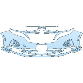 PAINT PROTECTION KIT - 2024 CHEVROLET EQUINOX RS BUMPER WITH LICENSE PLATE - PRECUT PPF CLEAR BRA WRAP