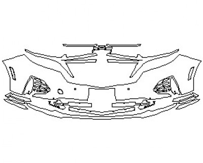 2023 CHEVROLET EQUINOX RS BUMPER WITH SENSORS & LICENSE PLATE