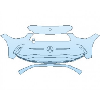 PAINT PROTECTION KIT - 2023 MERCEDES C CLASS AMG LINE BUMPER - PRECUT PPF CLEAR BRA WRAP