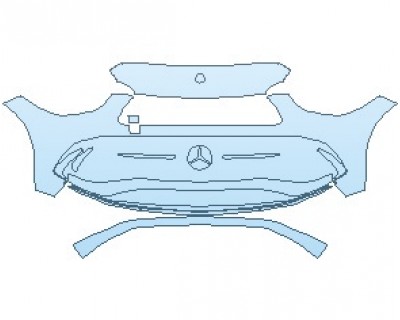 PAINT PROTECTION KIT - 2023 MERCEDES C CLASS AMG LINE BUMPER - PRECUT PPF CLEAR BRA WRAP