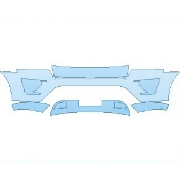 Precut PPF Kit – Clear Bra Paint Protection Film PAINT PROTECTION KIT - 2021 FORD EXPEDITION KING RANCH BASE BUMPER WITH LICENSE PLATE BRACKET - PRECUT PPF CLEAR BRA WRAP