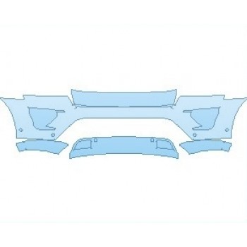 PAINT PROTECTION KIT - 2021 FORD EXPEDITION PLATINUM BASE BUMPER WITH SENSORS - PRECUT PPF CLEAR BRA WRAP