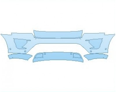 PAINT PROTECTION KIT - 2021 FORD EXPEDITION PLATINUM MAX BUMPER WITH SENSORS - PRECUT PPF CLEAR BRA WRAP