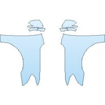 PAINT PROTECTION KIT - 2021 FORD EXPEDITION PLATINUM MAX FULL FENDERS (WRAPPED EDGES) - PRECUT PPF CLEAR BRA WRAP