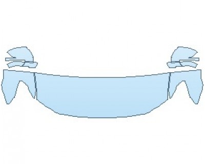 PAINT PROTECTION KIT - 2021 FORD EXPEDITION PLATINUM MAX HOOD (NO WRAPPED EDGES) - PRECUT PPF CLEAR BRA WRAP